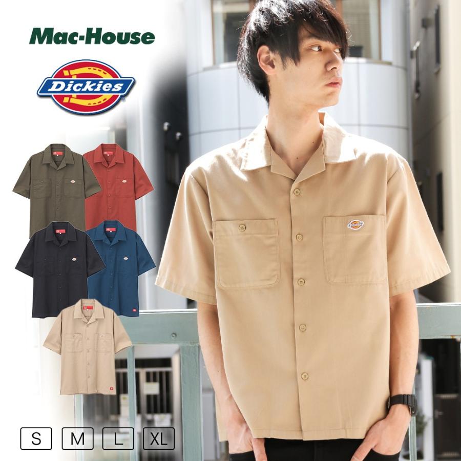 Dickies ディッキーズ ワークシャツ 半袖 シャツ カジュアルシャツ メンズ オープンカラー ブランドロゴ Mac House マックハウス 通販 Paypayモール