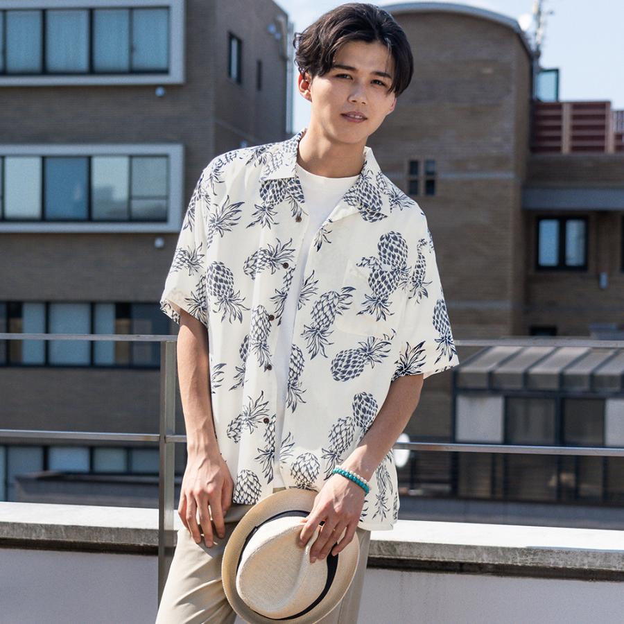 アロハシャツ メンズ 半袖 シャツ オープンカラー 開襟シャツ トップス ネコポス対応 Mac House マックハウス 通販 Yahoo ショッピング