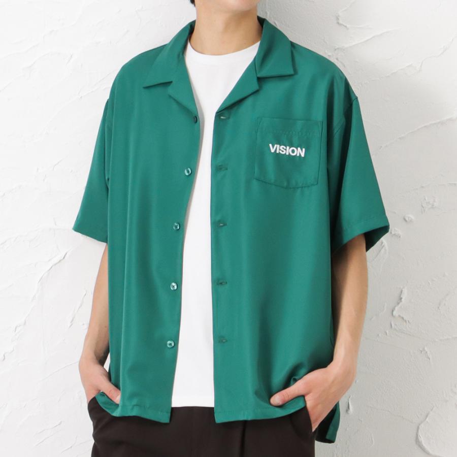 【希少】The Flat Head 開襟シャツ 刺繍ロゴ 半袖レーヨンシャツ 希少】The Flat Head 開襟シャツ 刺繍ロゴ 半袖レーヨンシャツ