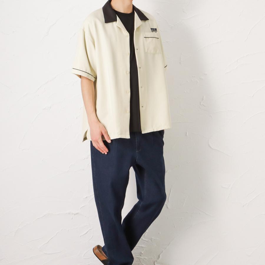VISION STREET WEAR ボーリングシャツ メンズ ポリツイル 光沢感