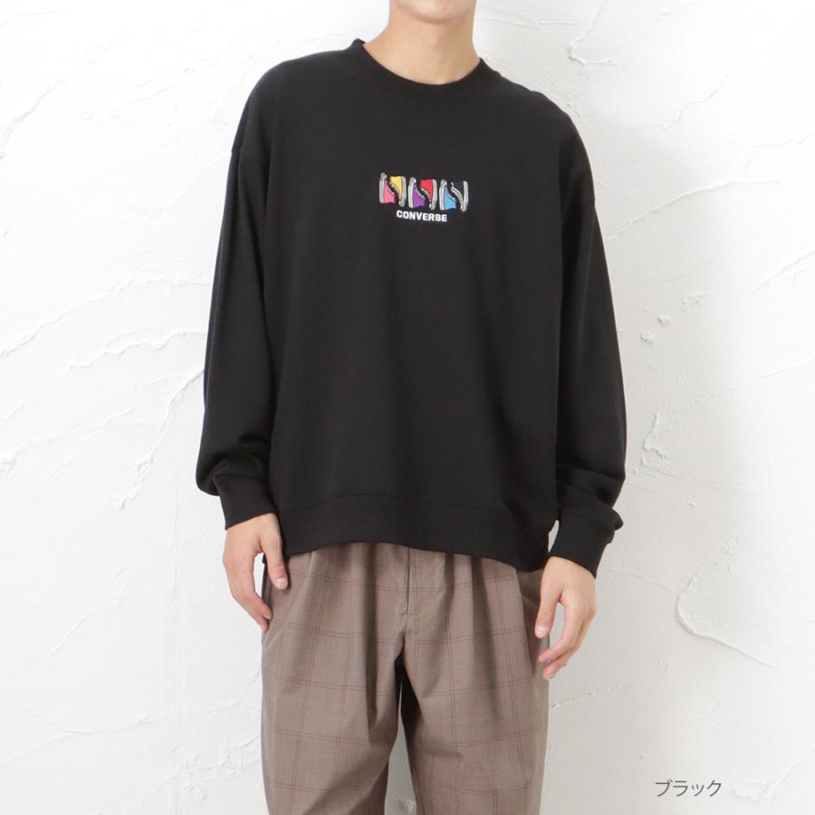 Converse コンバース 裏毛 トレーナー レディース 長袖 プルオーバー ロゴ 靴 刺繍 スウェット ブランド 人気 トップス 60 Off