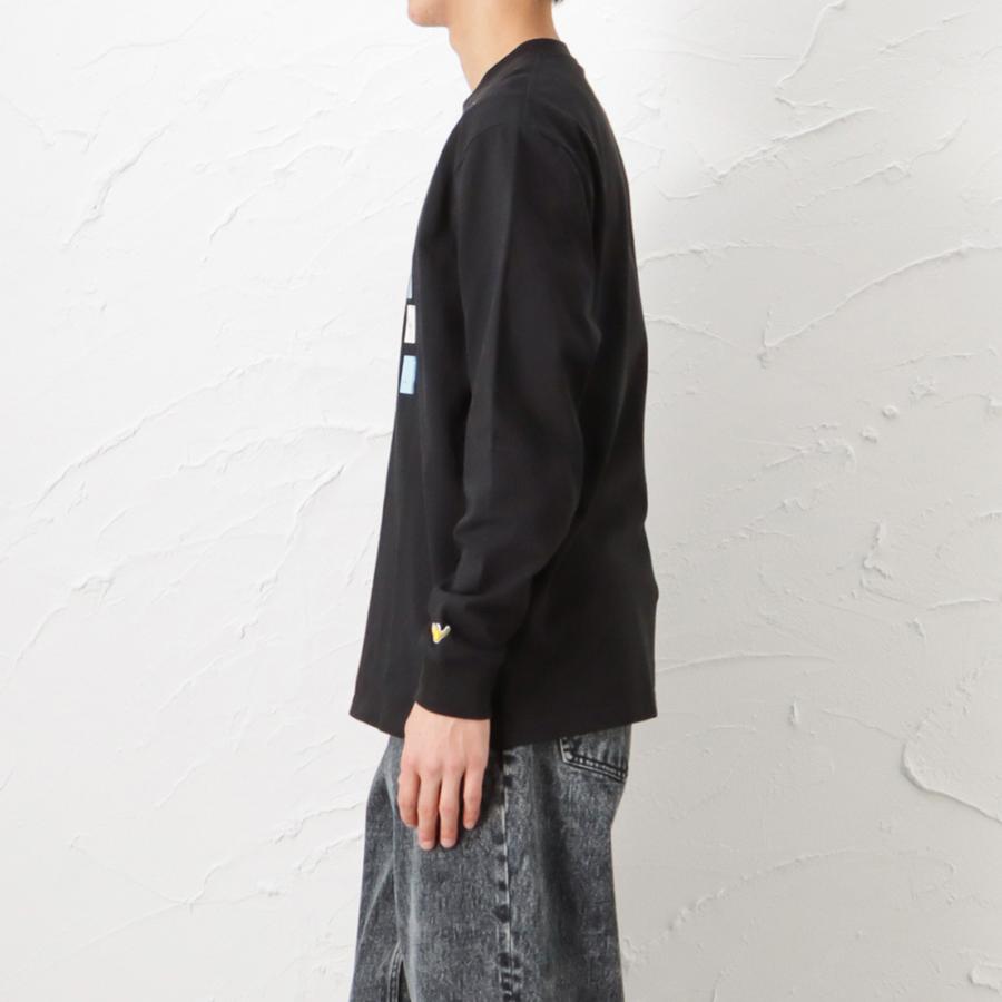 Mark Gonzales 長袖Tシャツ メンズ 綿100% 袖口リブ プリント