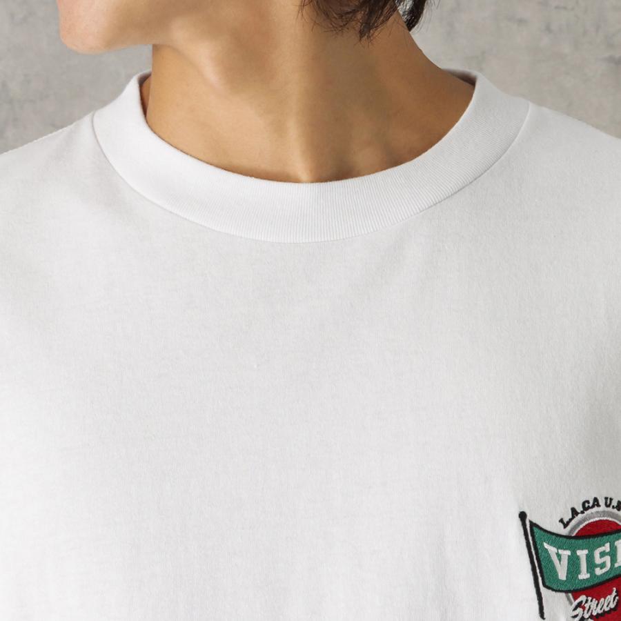 VISION STREET WEAR 長袖Tシャツ メンズ ロゴ刺繍 袖プリント VISION STREET WEAR 長袖Tシャツ メンズ ロゴ刺繍 袖プリント