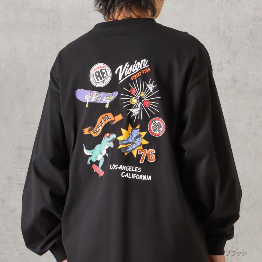 VISION STREET WEAR 長袖Tシャツ メンズ バックプリント バック VISION STREET WEAR 長袖Tシャツ メンズ バックプリント バック