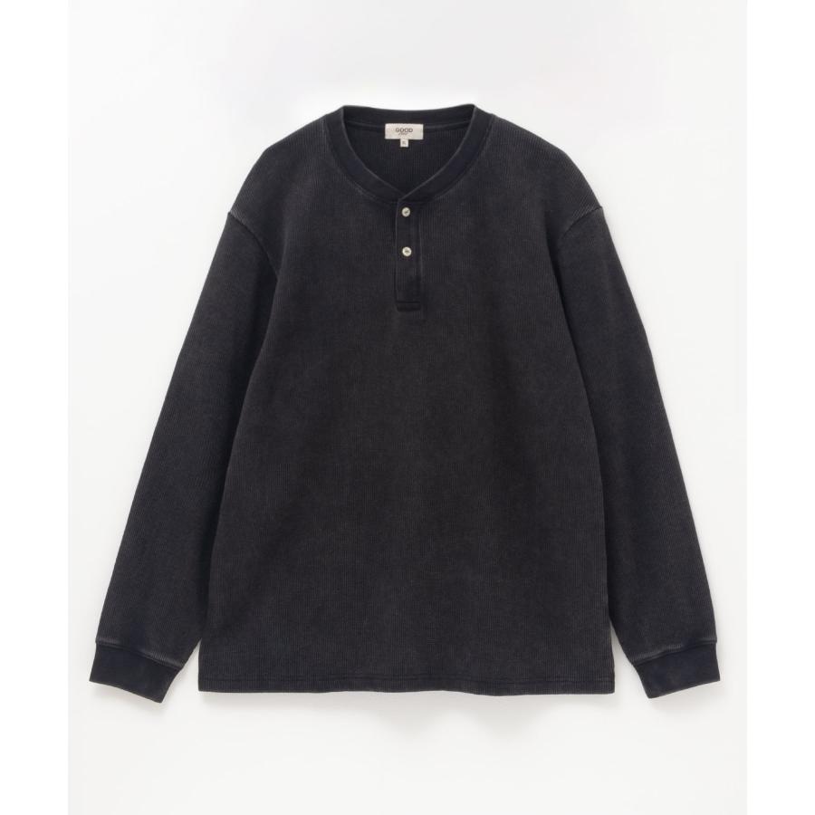 GOOD CREW グッドクルー Tシャツ メンズ 長袖 ワッフル素材 ヘンリー 