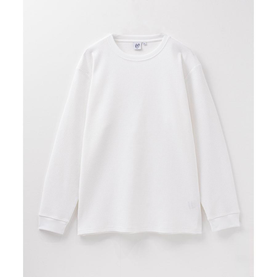 NAVY Tシャツ メンズ 長袖 ロンT ワッフル素材 抗菌防臭 撥水 UVカット