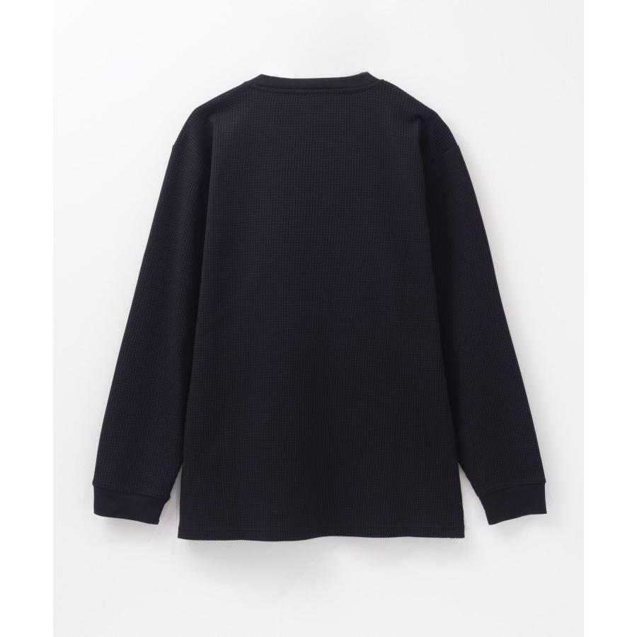 NAVY Tシャツ メンズ 長袖 ロンT ワッフル素材 抗菌防臭 撥水 UVカット