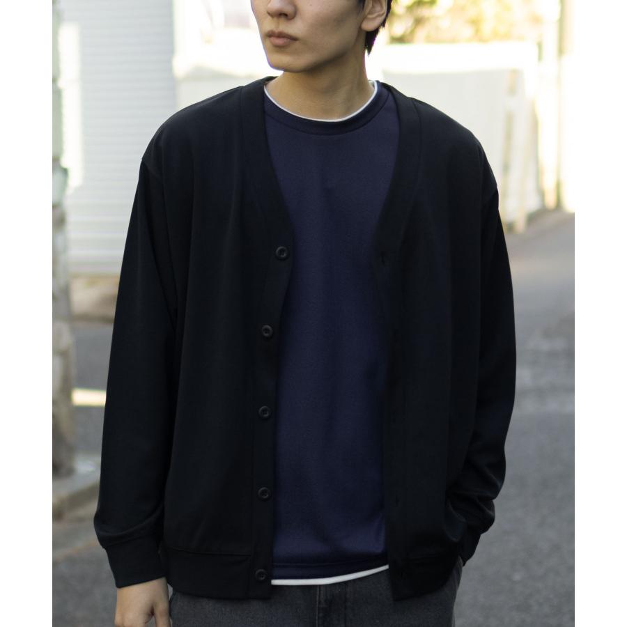 NAVY Tシャツ メンズ 長袖 ロンT フェイクレイヤード ストライプ