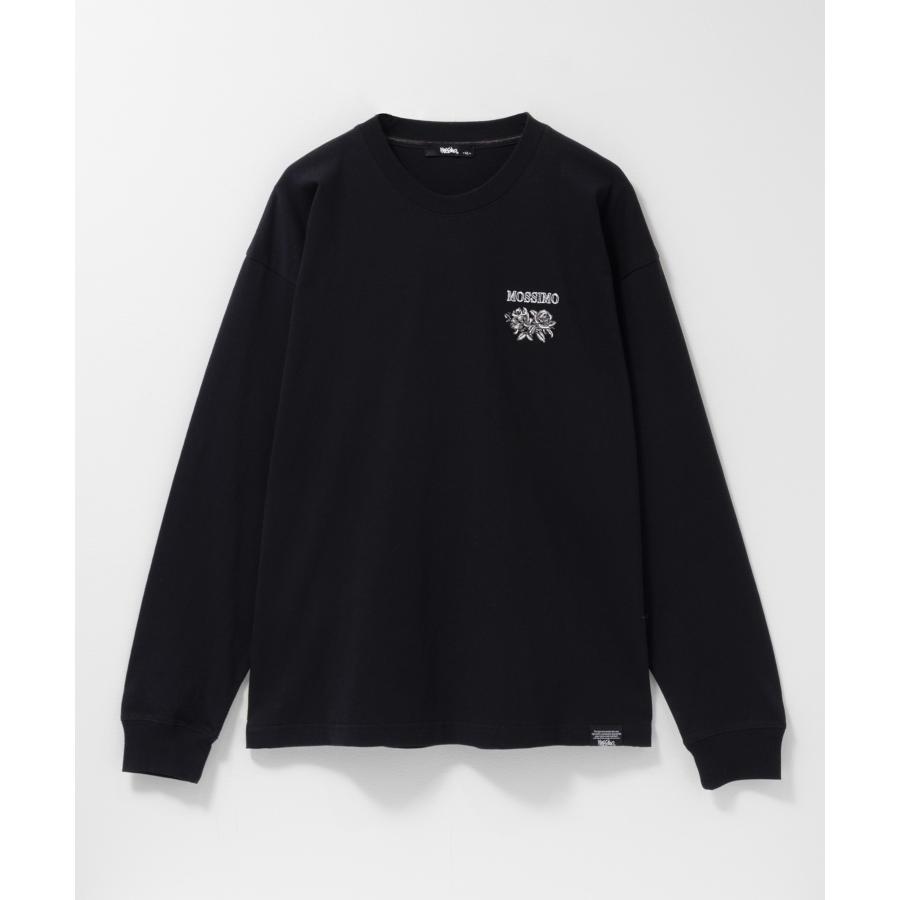 mossimo（モッシモ） Tシャツ メンズ 長袖 綿100％ コットン 花柄 ロゴ