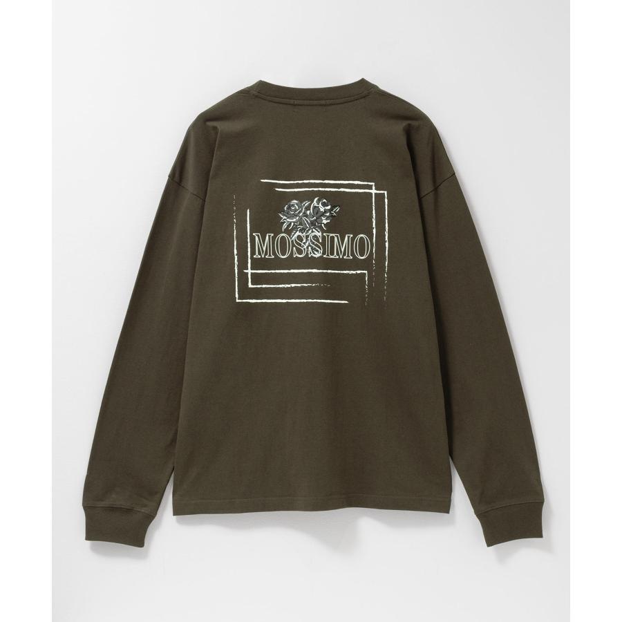 mossimo（モッシモ） Tシャツ メンズ 長袖 綿100％ コットン 花柄 ロゴ