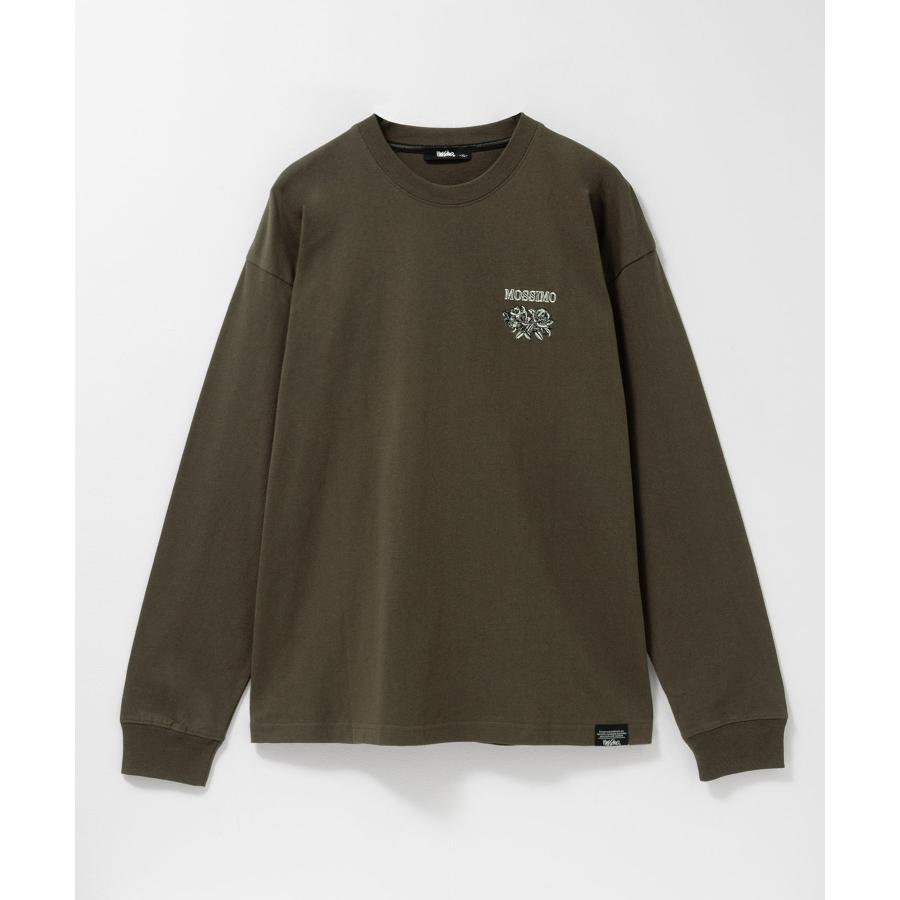 mossimo（モッシモ） Tシャツ メンズ 長袖 綿100％ コットン 花柄 ロゴ