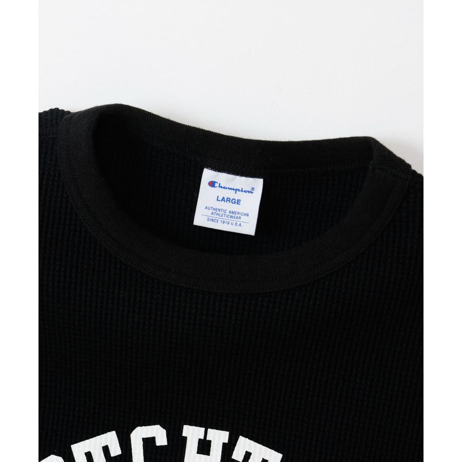Champion（チャンピオン） Tシャツ メンズ 長袖 ワッフル素材 綿混 