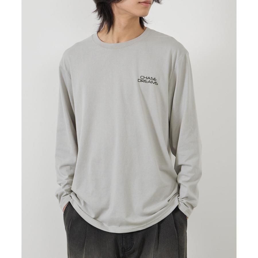 Tシャツ メンズ 長袖 ロンT ロゴ プリント クルーネック カットソー