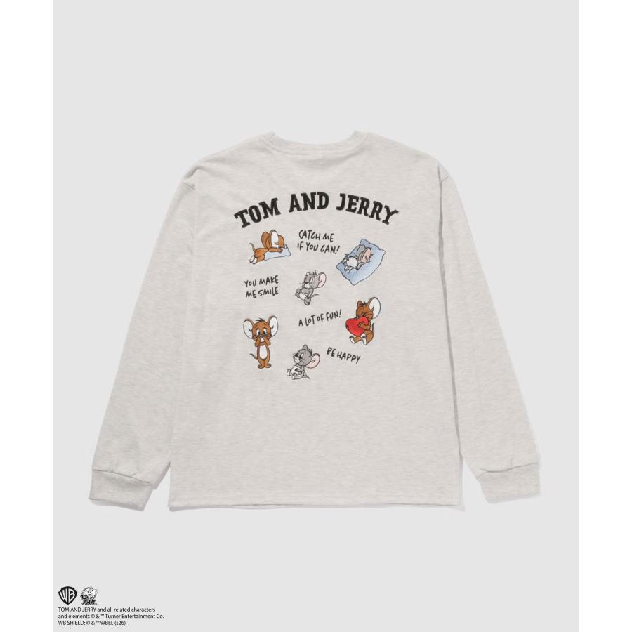 Tom and Jerry トムとジェリー Tシャツ メンズ 長袖 ロンT 綿混 大きめ 