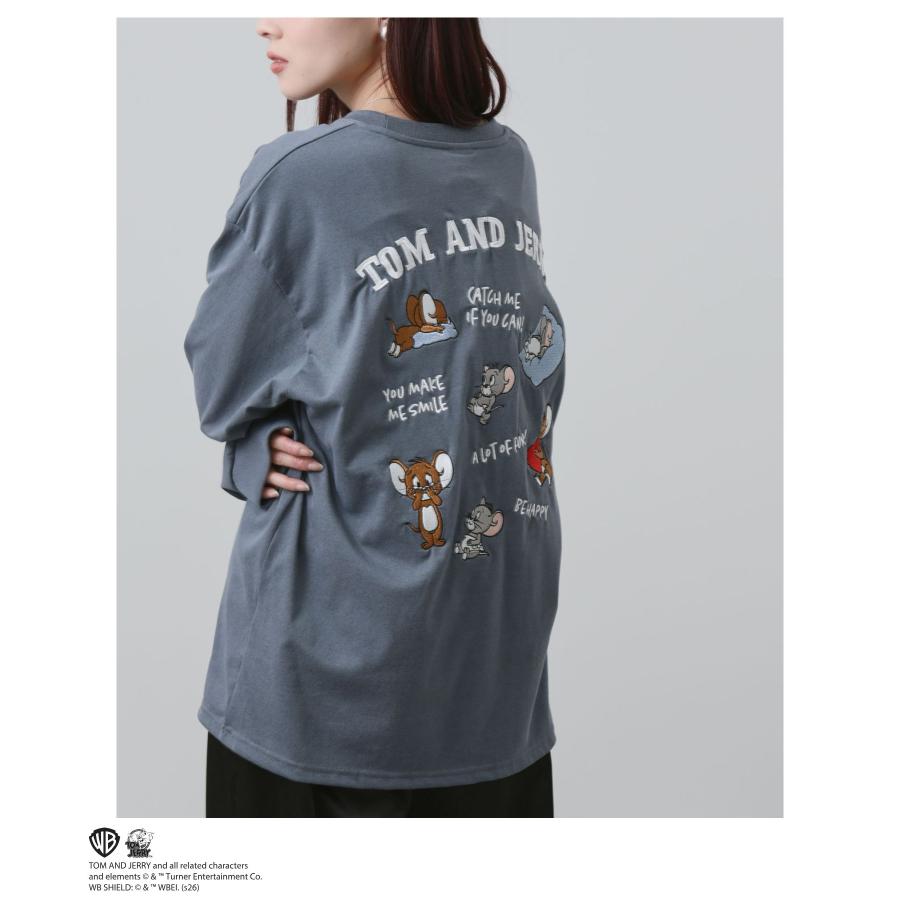 Tom and Jerry トムとジェリー Tシャツ メンズ 長袖 ロンT 綿混 大きめ 
