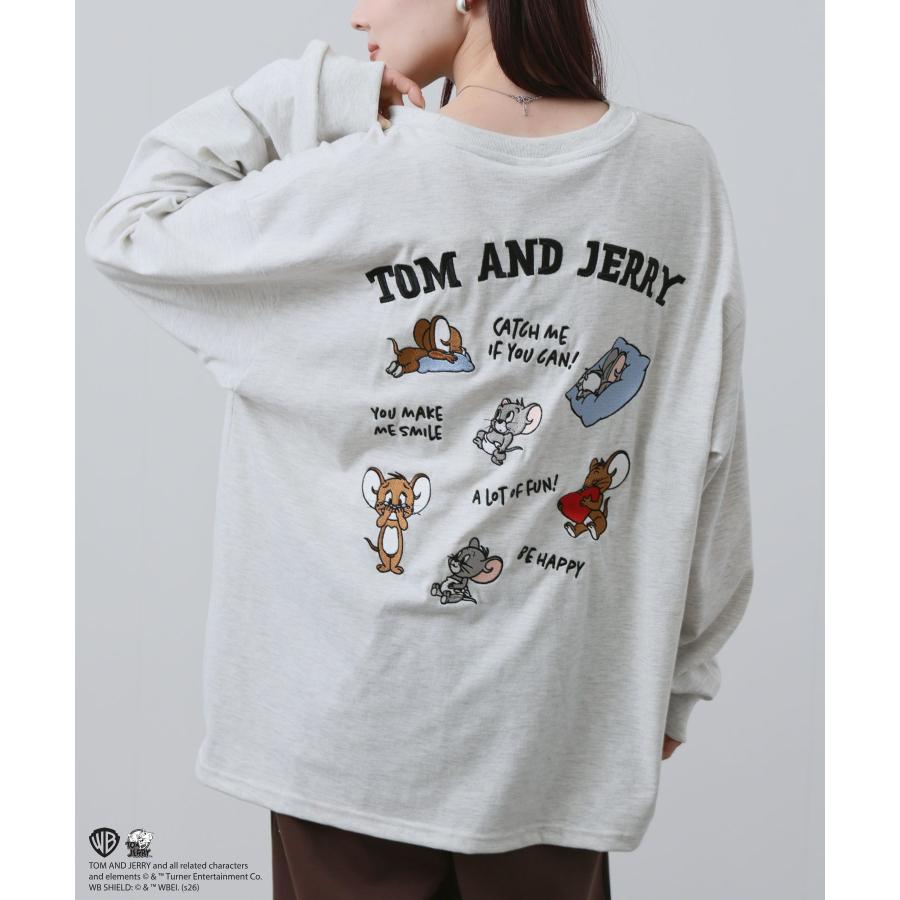 Tom and Jerry トムとジェリー Tシャツ メンズ 長袖 ロンT 綿混 大きめ
