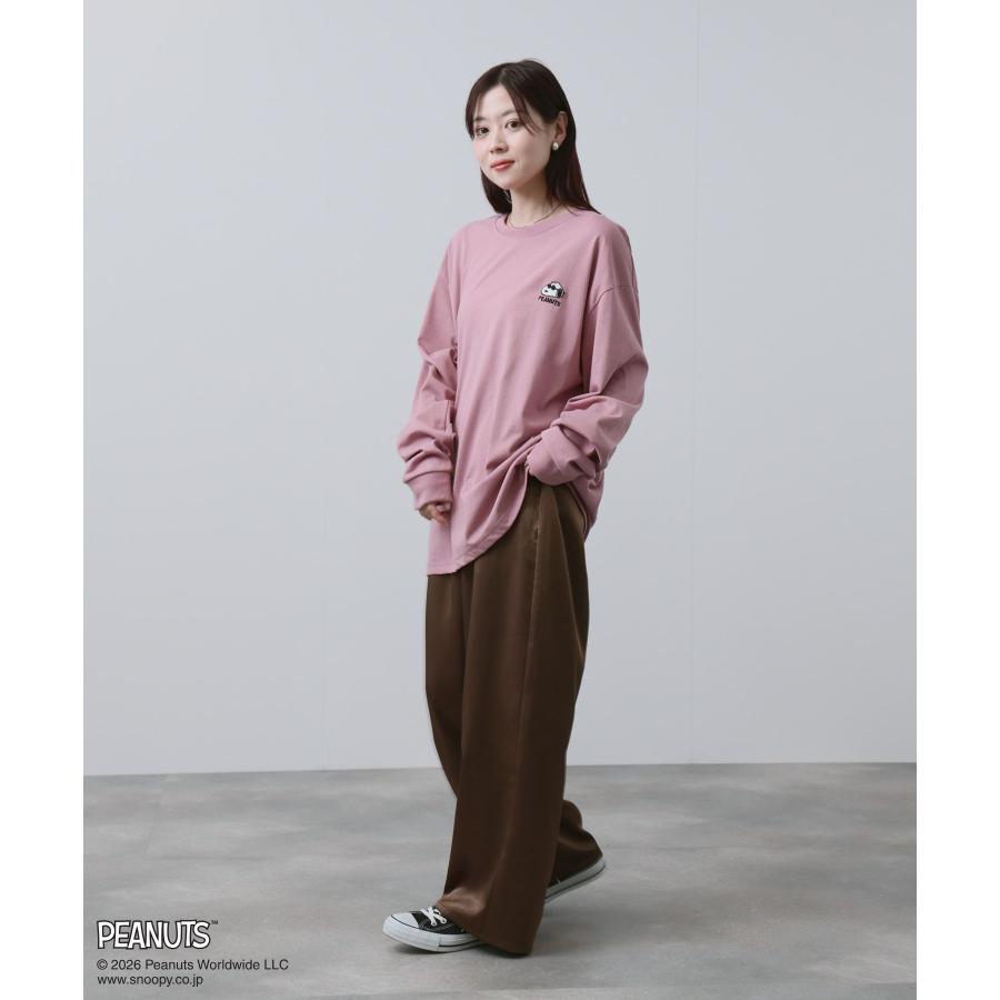 スヌーピー　切り替え　ロンＴシャツ　長袖　メンズL　KW　ゆったり♪ PEANUTS PEANUTS SNOOPY ピーナッツ スヌーピー Tシャツ メンズ 長袖