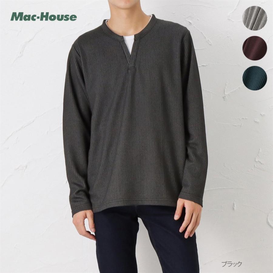 MOSSIMO モッシモ 長袖Tシャツ メンズ ロンT キーネック トップス Mac-House(マックハウス) - 通販 - PayPayモール