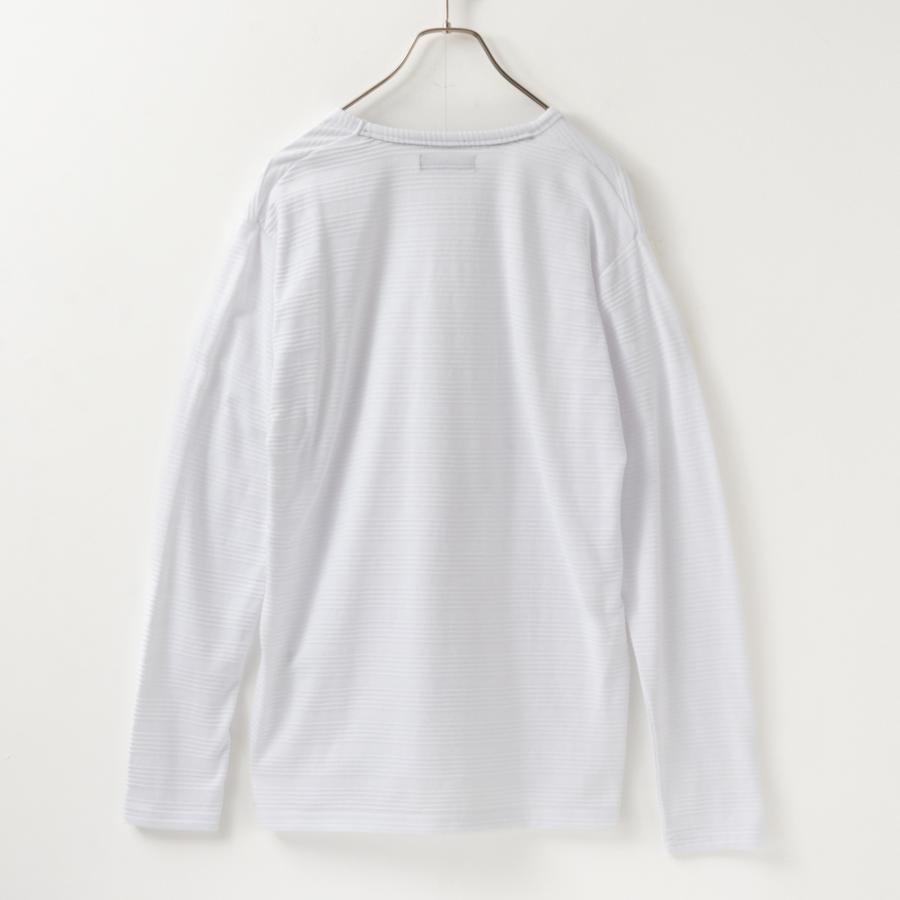 mossimo（モッシモ） Tシャツ メンズ 長袖 タックボーダー Vネック