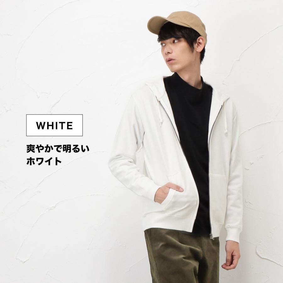 NAVY パーカー メンズ ジップアップ ジップパーカー 長袖 裏パイル 綿