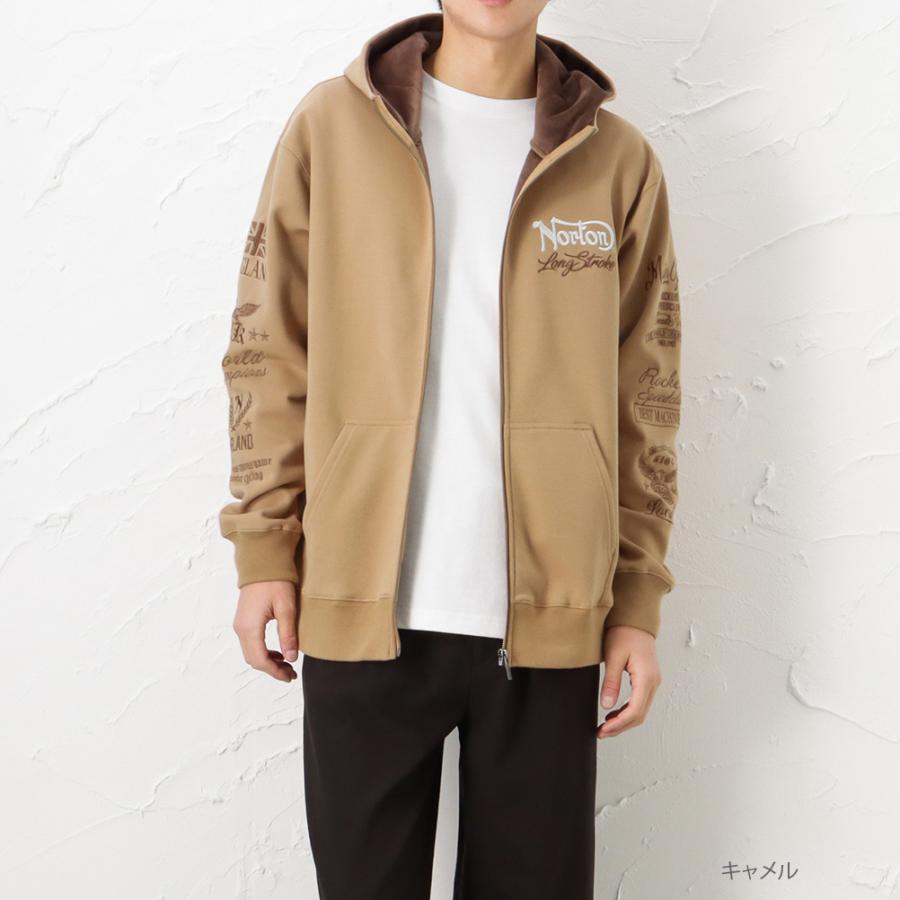 ☆HIRO☆新品☆Nortonセット パーカー ストレッチ 起毛 ノートン ノートン（NORTON） 裏起毛パーカー メンズ 大きいサイズ 撥水 ジップ