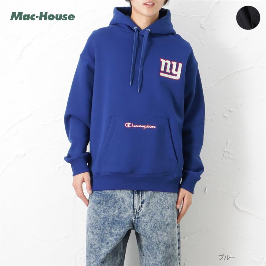 Champion チャンピオン 裏起毛 パーカー メンズ 長袖 プルオーバー 暖かい Nfl チームロゴ バックプリント スウェット ブランド 人気 トップス Mac House マックハウス 通販 Paypayモール