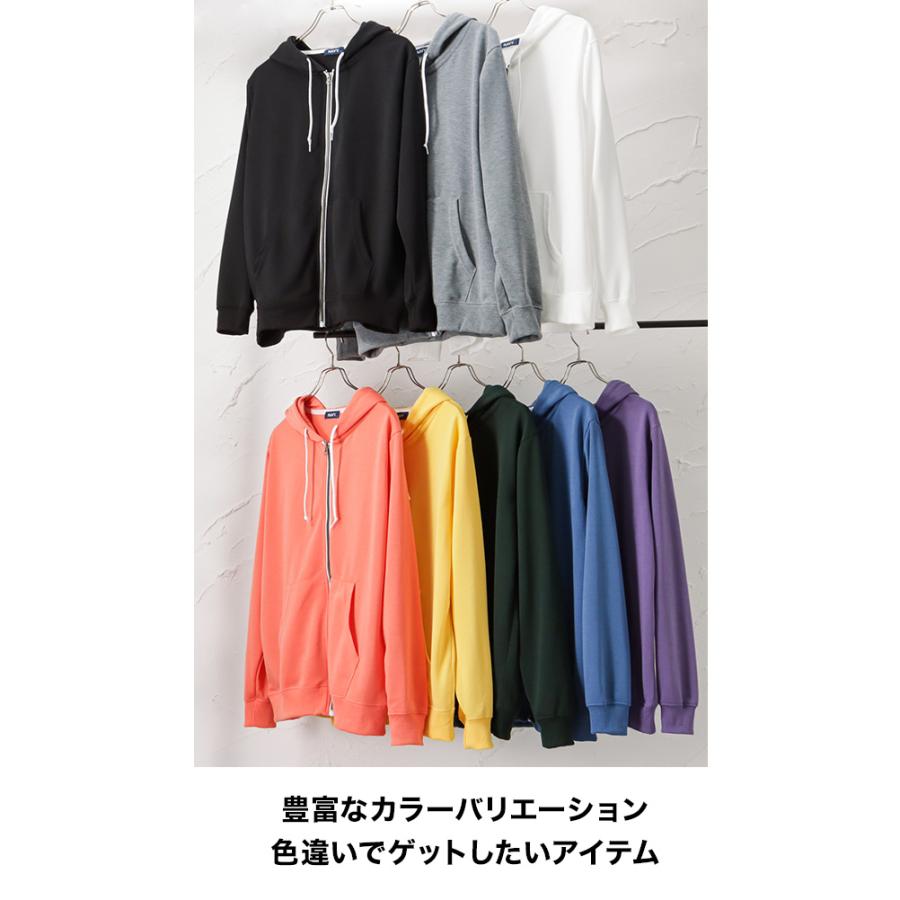 NAVY ［フルフルカラフルシリーズ］裏毛パーカー メンズ 無地 長袖 