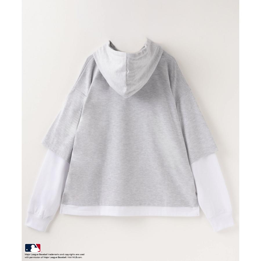 【別注】 MLB公式 ドジャース フェイクレイヤードTシャツパーカー Mサイズ MLB メジャーリーグベースボール パーカー メンズ 長袖Tシャツ