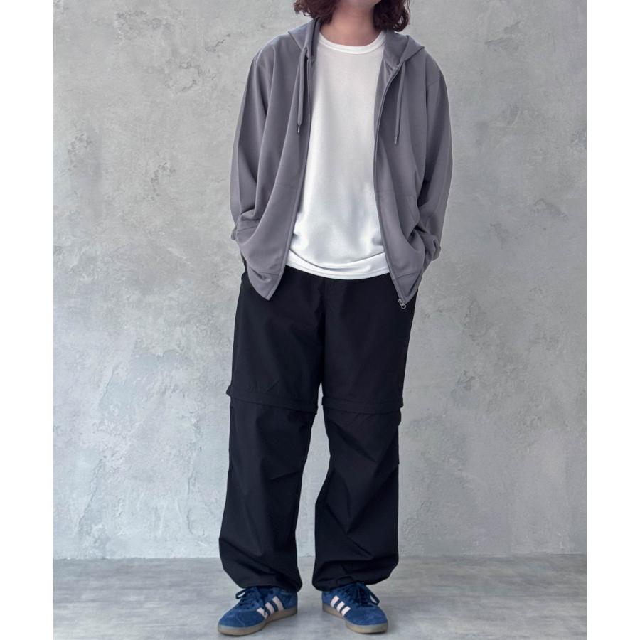 NAVY パーカー メンズ UVカット ドライ 軽量 ストレッチ 無地 ジップ