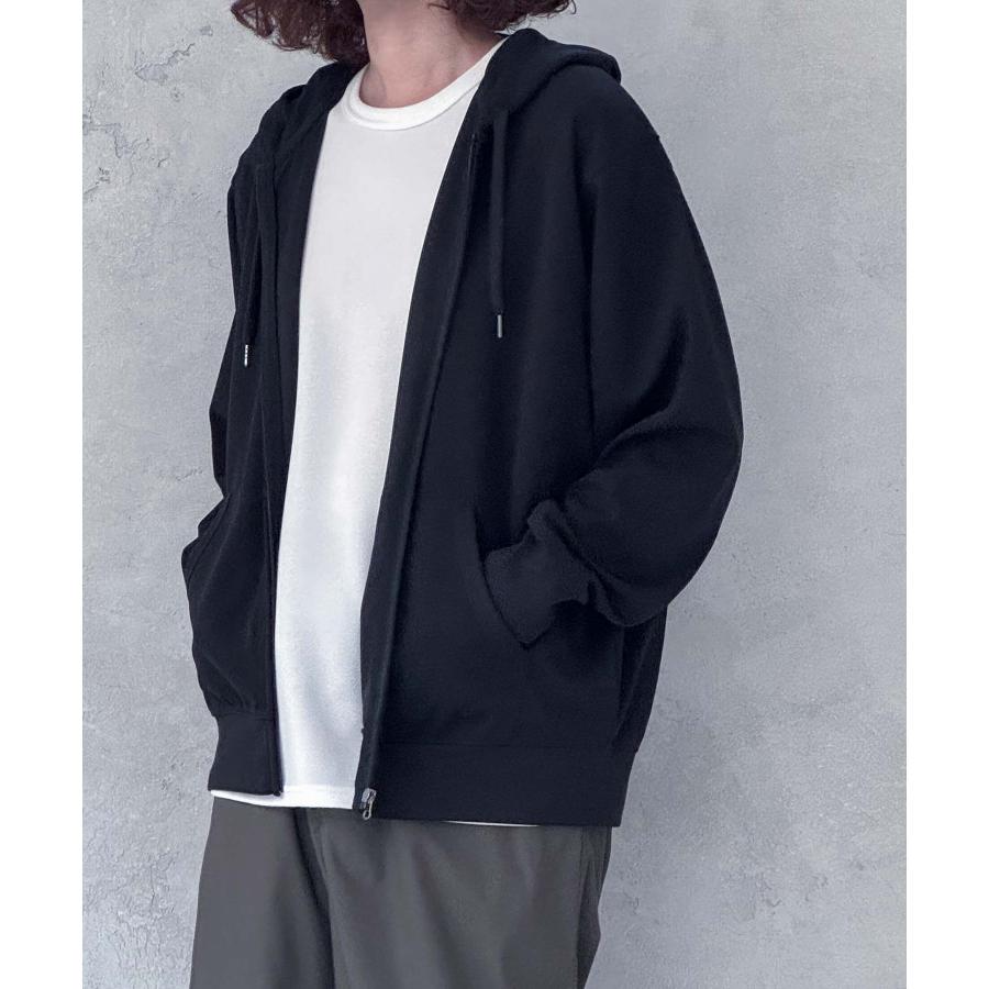 NAVY パーカー メンズ UVカット ドライ 軽量 ストレッチ 無地 ジップ