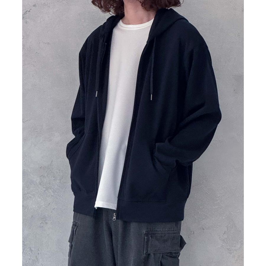NAVY パーカー メンズ UVカット ドライ 軽量 ストレッチ 無地 ジップ