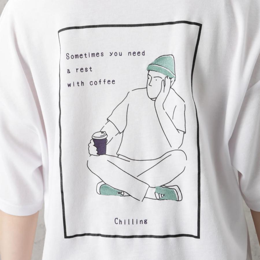 半袖Tシャツ ユニセックス メンズ バックプリント イラスト ロゴ