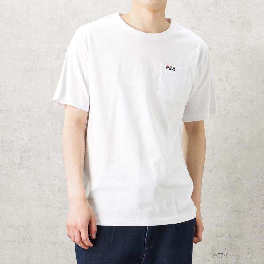FILA（フィラ） 半袖Tシャツ 綿100% メンズ コットン ロゴ クルー