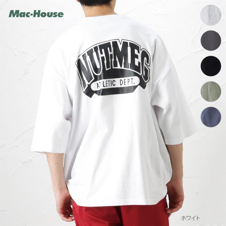 7分袖tシャツ 綿100 メンズ Usaコットン 7オンス ヘビーウェイト バックプリント ポケット 刺繍 クルーネック 5分袖tシャツ トップス Mac House マックハウス 通販 Yahoo ショッピング