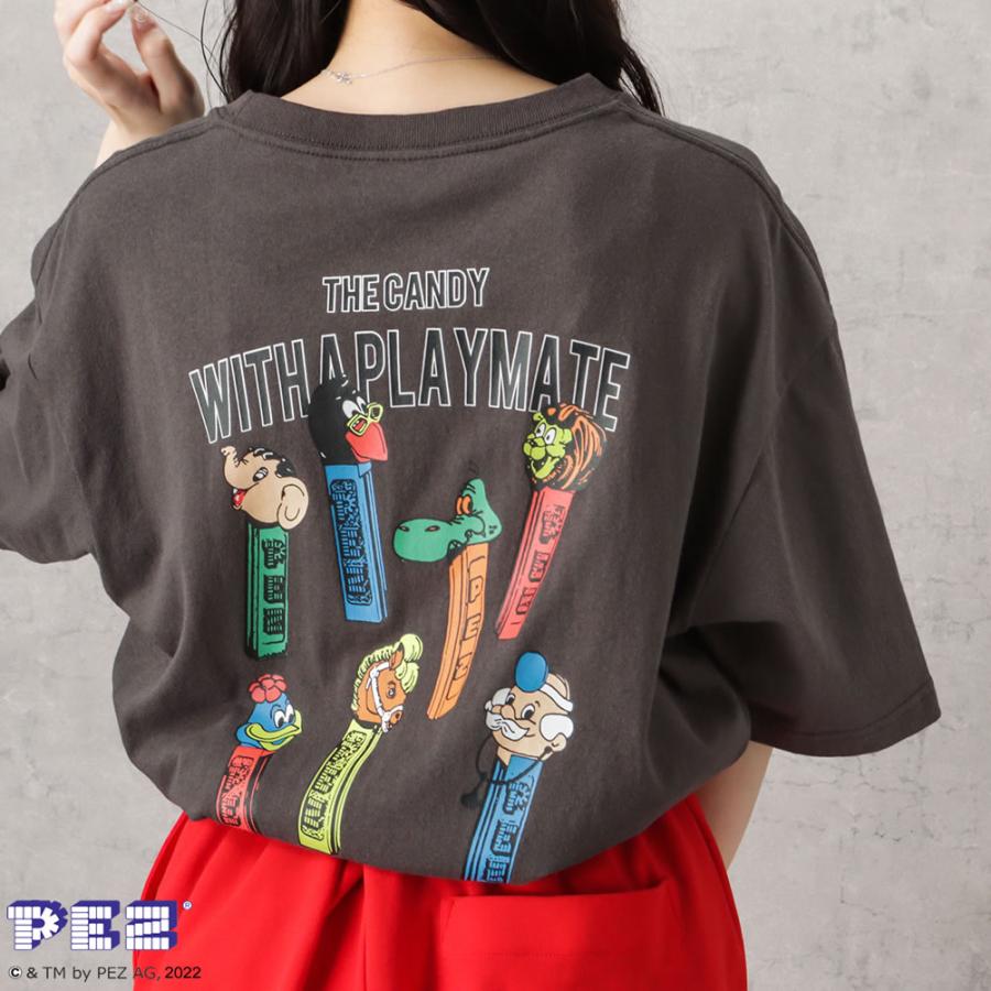PEZ ペッツ 半袖Tシャツ アクリルキーホルダー付き メンズ 綿100