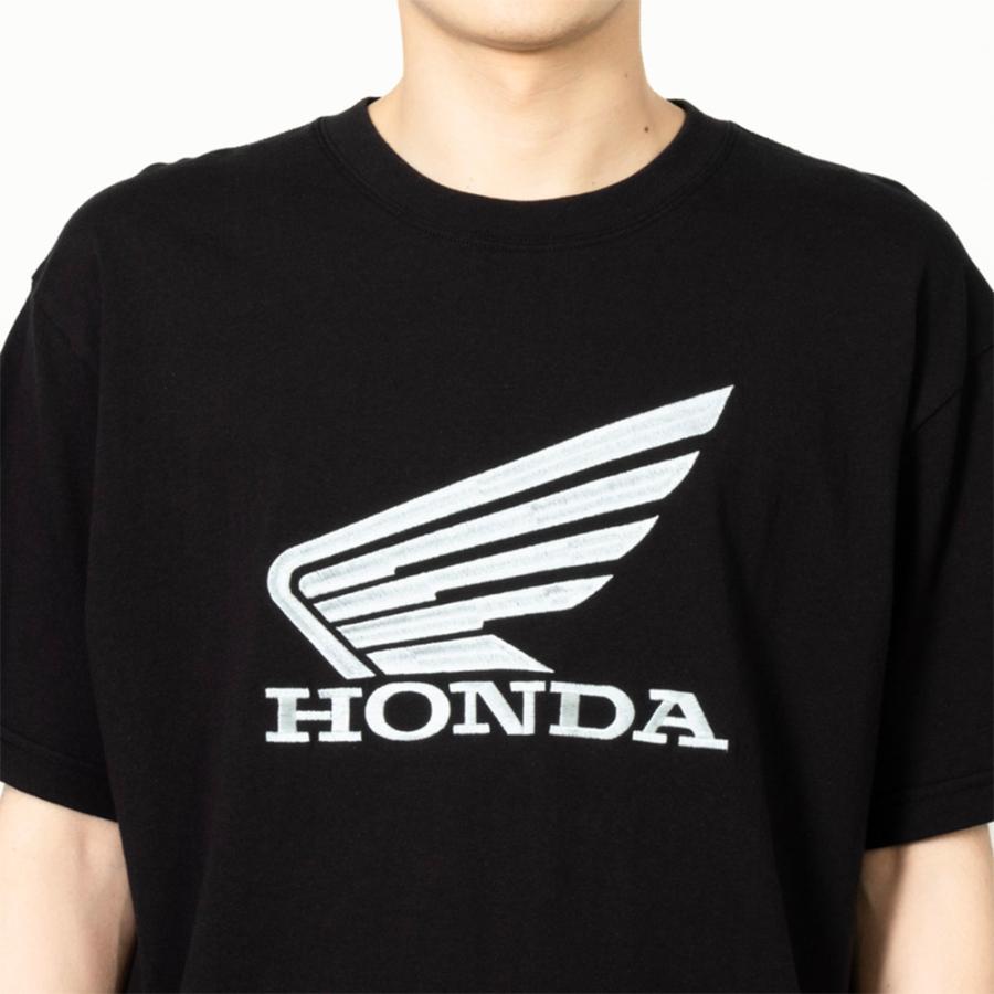 Honda ホンダ 半袖Tシャツ 5分袖 メンズ 綿100% ロゴ 刺繍 クルーネック カットソー トップス｜machouse｜07