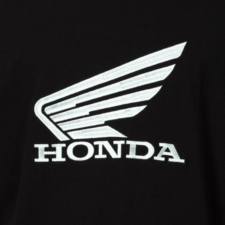 Honda ホンダ 半袖Tシャツ 5分袖 メンズ 綿100% ロゴ 刺繍 クルーネック カットソー トップス｜machouse｜10