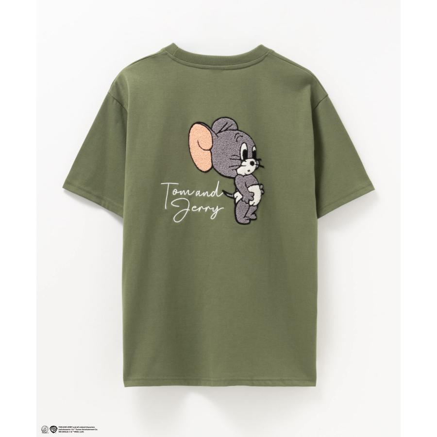 Tom and Jerry トムとジェリー 半袖Tシャツ ゆったり サガラ刺繍 キャラクター クルーネック カットソー メンズ トップス ネコポス対応｜machouse｜20