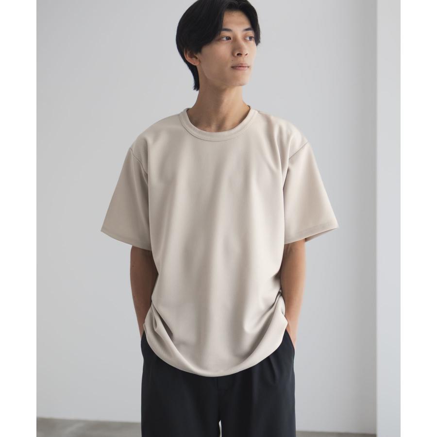 MADISONBLUE トップス 鹿の子半袖Tシャツ NAVY Tシャツ メンズ 半袖 鹿の子 無地 シンプル インナー クルー