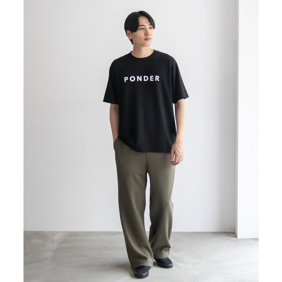 Tシャツ メンズ 半袖 ポンチ素材 接触冷感 ひんやり ストレッチ クルー