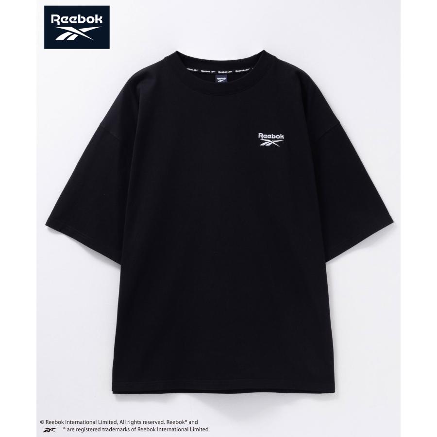 Reebok リーボック トップス M ブラック メンズ Reebok（リーボック） Tシャツ メンズ 半袖 5分袖 綿混 大きめ