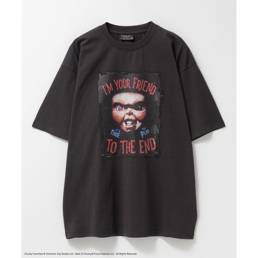 チャッキー Tシャツ メンズ 半袖 5分袖 綿混 チャイルド・プレイ