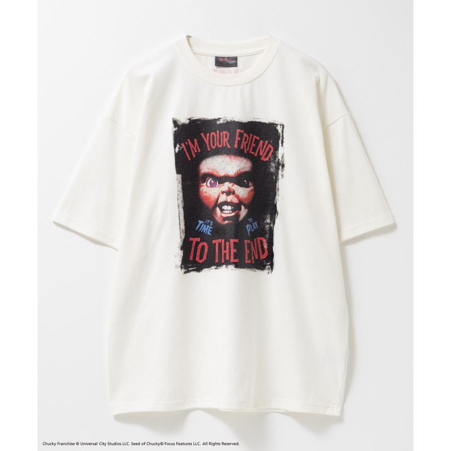 チャッキー Tシャツ メンズ 半袖 5分袖 綿混 チャイルド・プレイ