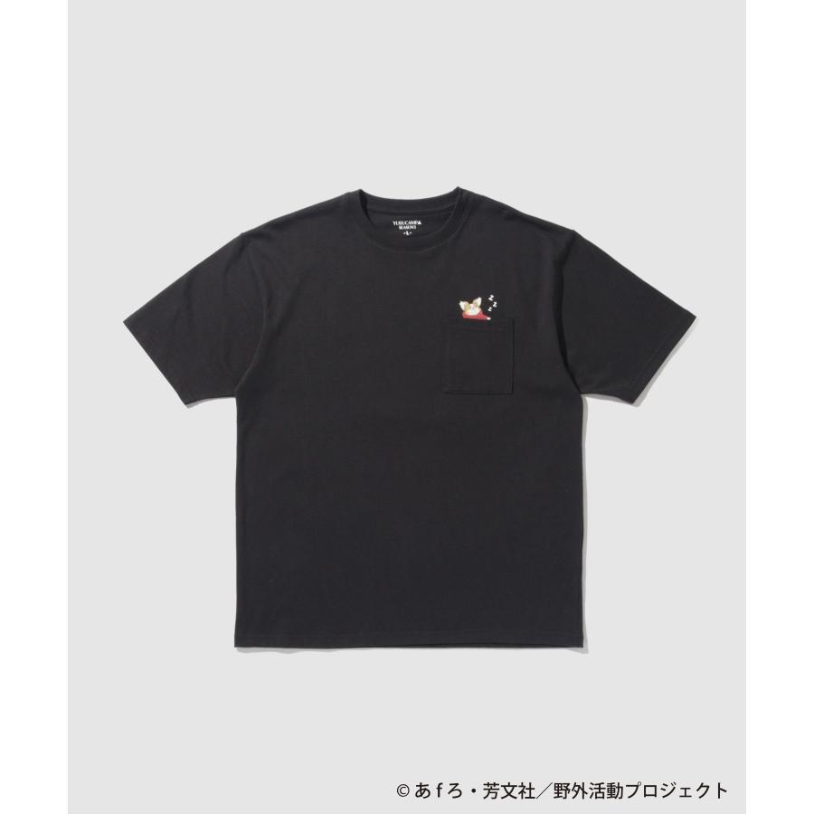 ゆるキャン△ SEASON3』 Tシャツ メンズ 半袖 綿混 ちくわ 胸ポケット