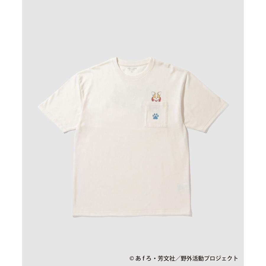 ゆるキャン△ SEASON3』 Tシャツ メンズ 半袖 綿混 ちくわ 胸ポケット