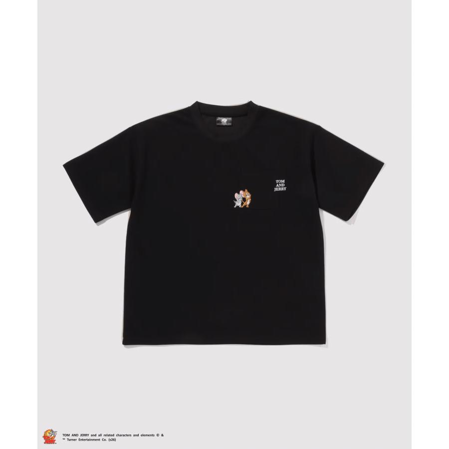 Tom and Jerry トムとジェリー Tシャツ メンズ 半袖 胸ポケット クルー