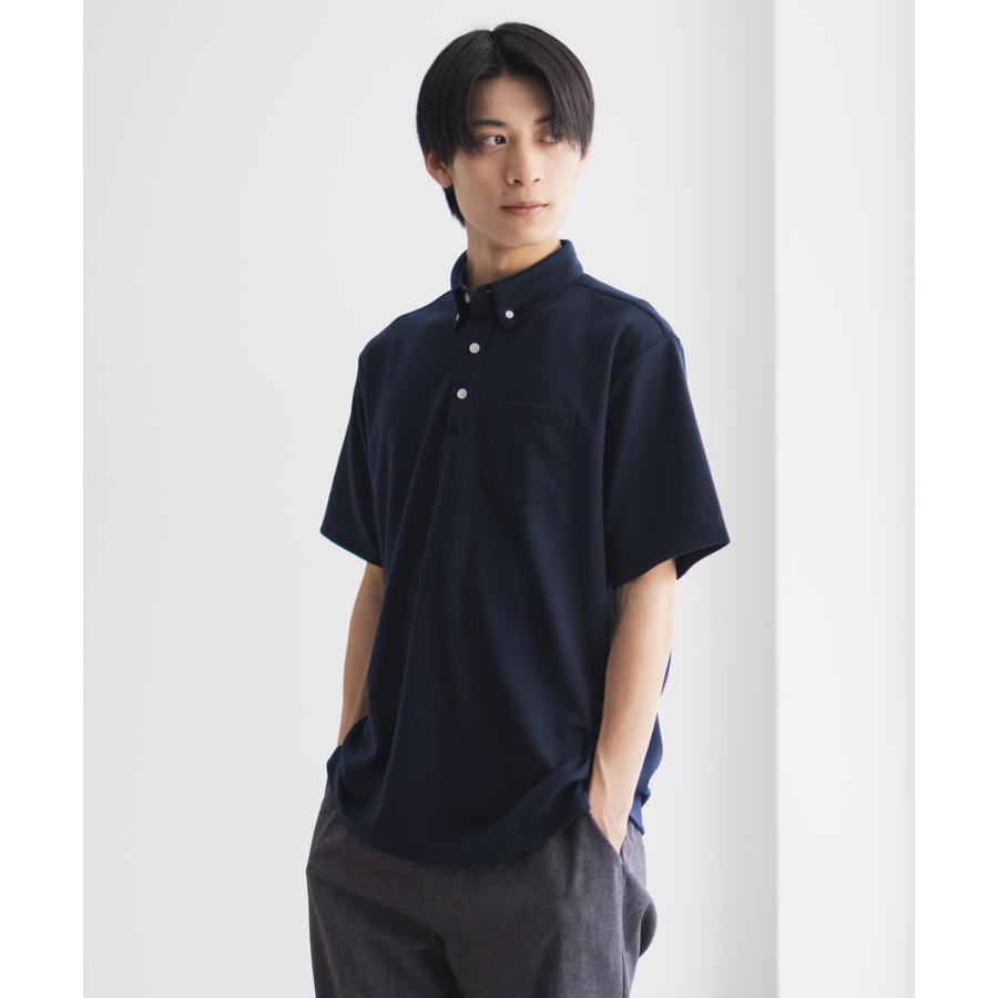 NAVY（ファッション） ポロシャツ メンズ 半袖 接触冷感 抗菌