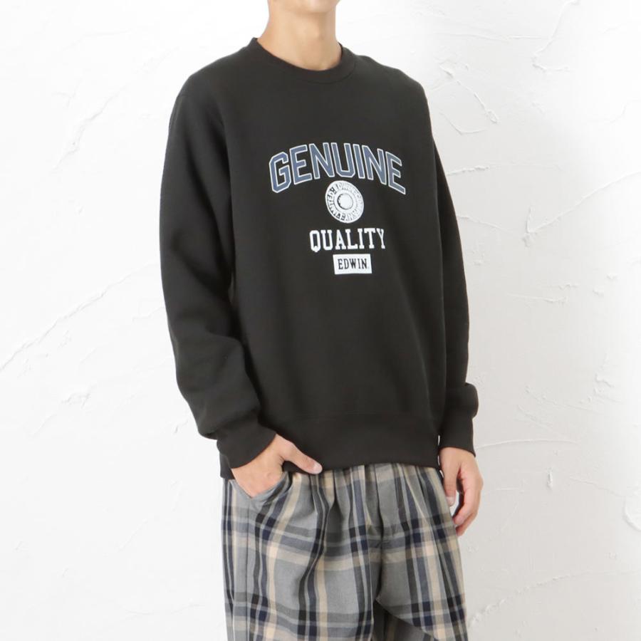 EDWIN（エドウィン） トレーナー スウェット メンズ 綿100% 長袖 プル