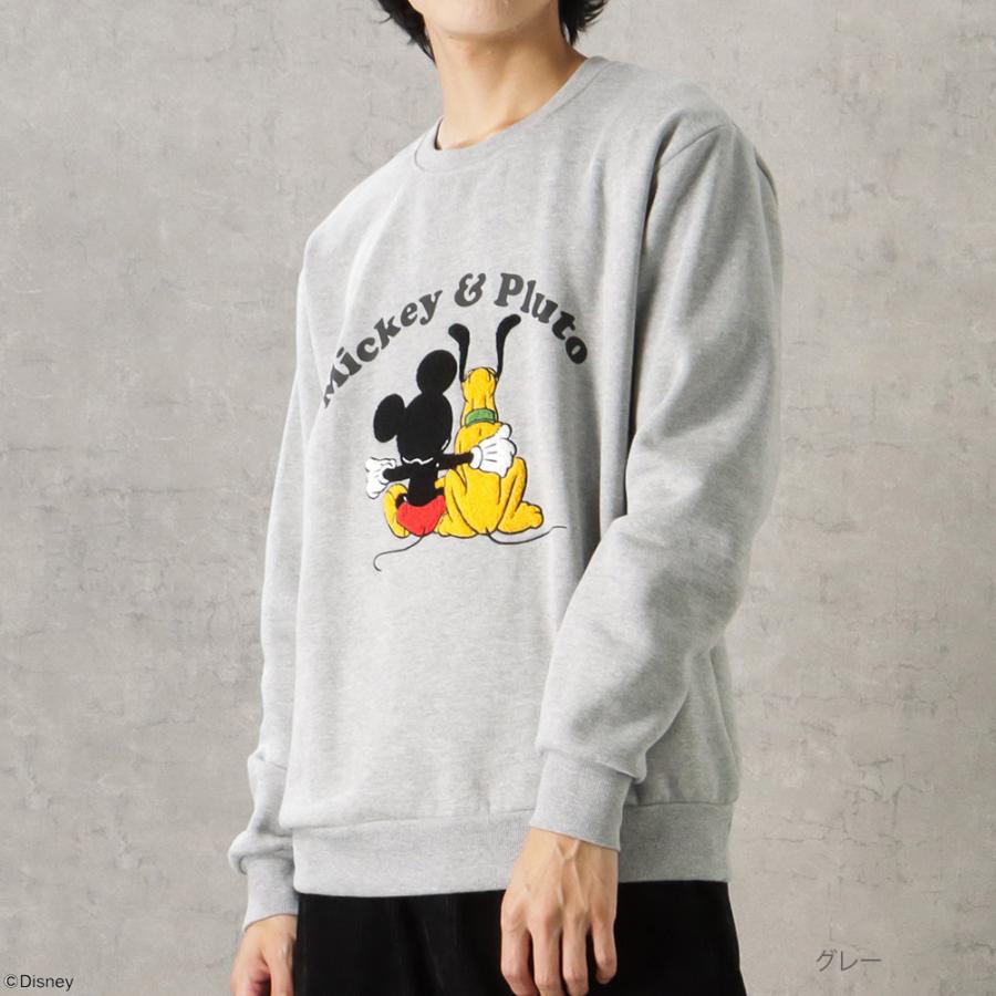 Disney ディズニー ミッキー&プルート / トレーナー スウェット 裏起毛 