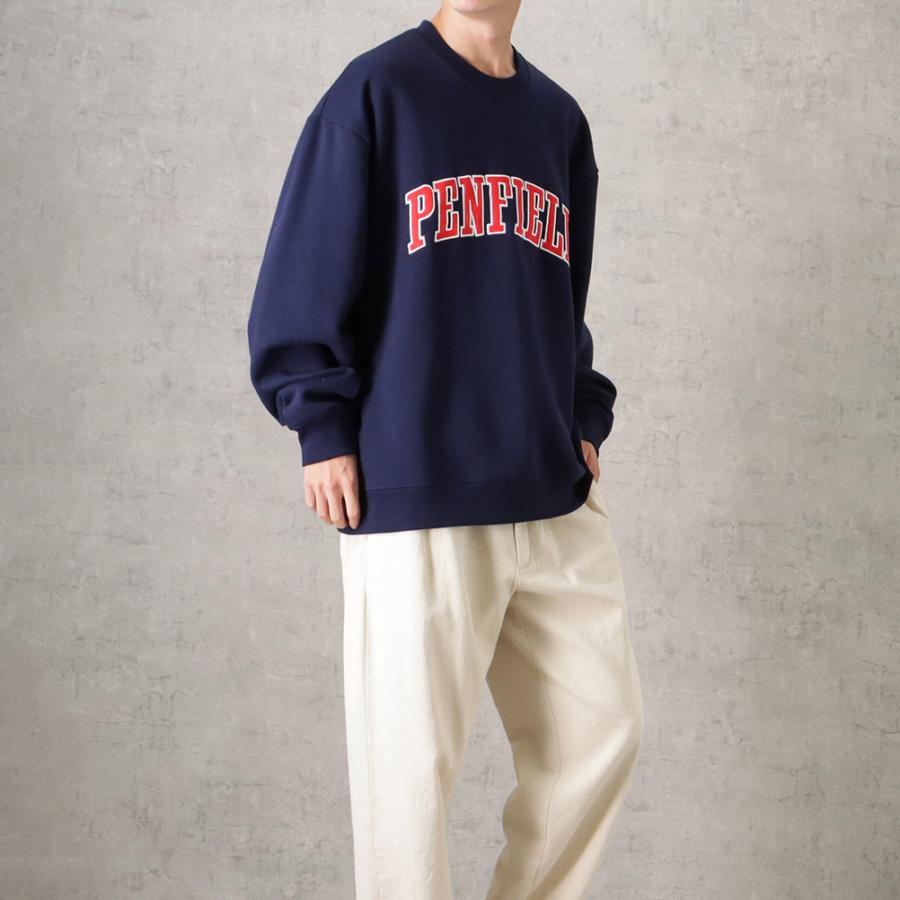 PEN FIELD 裏起毛 トレーナー メンズ 保温 ドロップショルダー